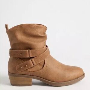torrid Tan Wrapped-Strap Ankle Booties